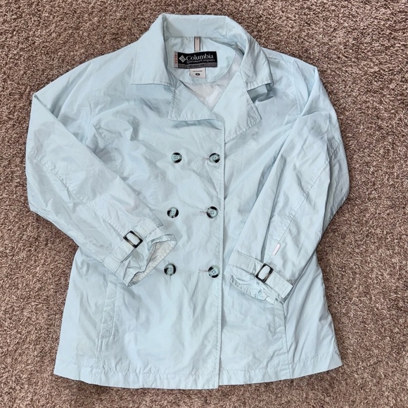 Columbia Blazer Jacket Women's Size M Blue Outerwear Collared Button Nylon - Picture 1 of 4